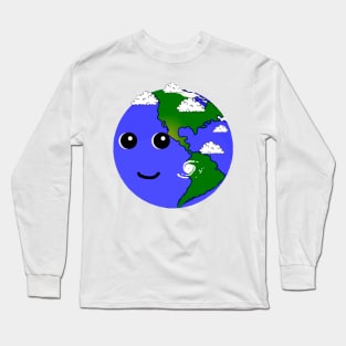 Cute Earth Long Sleeve T-Shirt